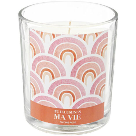 Bougie Parfumée "Jomy" 200g Pivoine Rose (1/2)