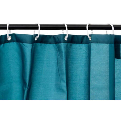 Rideau De Douche Polyester Origami - 180x200 Cm - Bleu - Anti-Moisissure - Imperméable