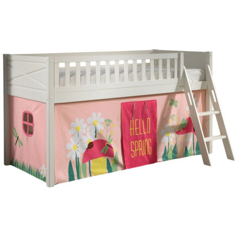 Lit Enfant Tente "Scott Spring" 90x200cm Blanc (1/5)