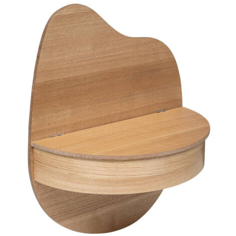 Atmosphera – Étagère murale 49,5cm en MDF naturel – Vide-poche intégré – Idéale pour optimiser l'espace – Montage facile au mur (1/4)