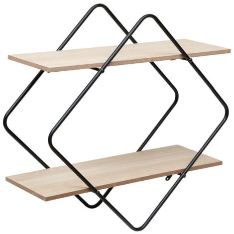 Étagère Murale Design "Nena" 48cm Noir & Beige (1/2)