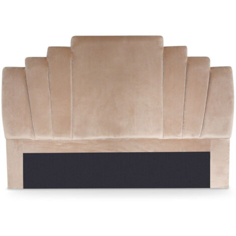 Tête de Lit en Velours "Renaya" 180cm Taupe (1/5)