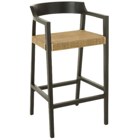 Tabouret de Bar Design "Sungkai" 100cm Noir (1/5)