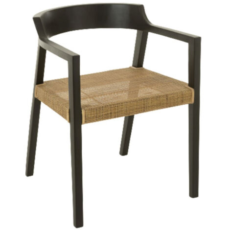 Chaise Design "Sungkai" 71cm Noir (1/5)