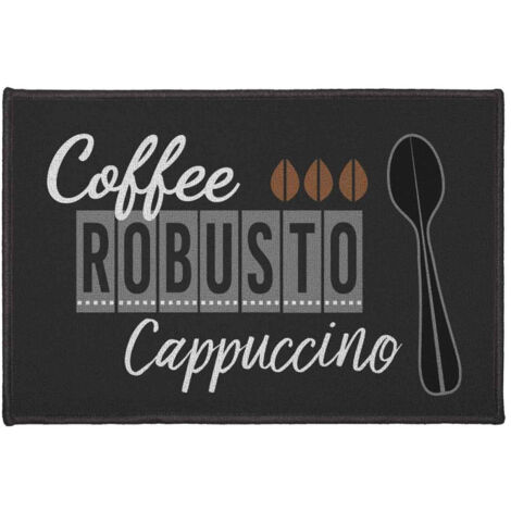 Tapis de Cuisine Imprimé "Cappuccino" 40x60cm Marron (1/2)
