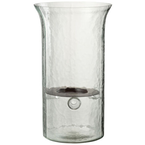 Bougeoir en Verre "Flou" 32cm Transparent (1/5)