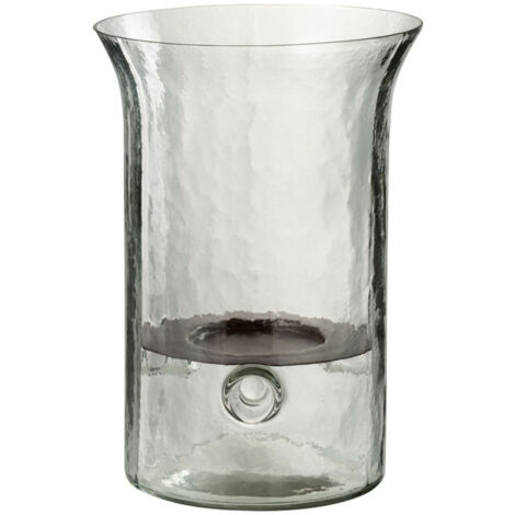 Bougeoir en Verre "Flou" 26cm Transparent (1/5)