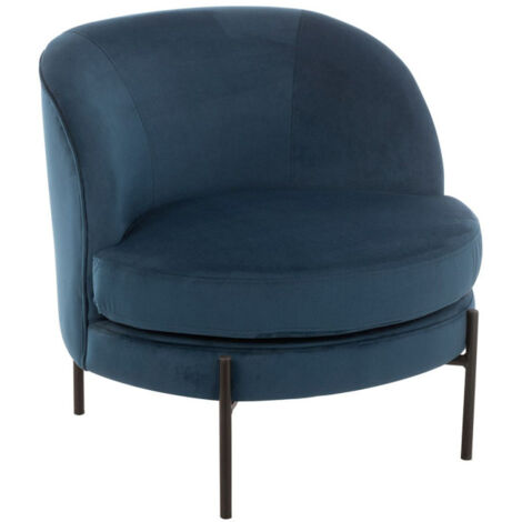 Fauteuil Lounge Design "Jula" 73cm Bleu (1/5)