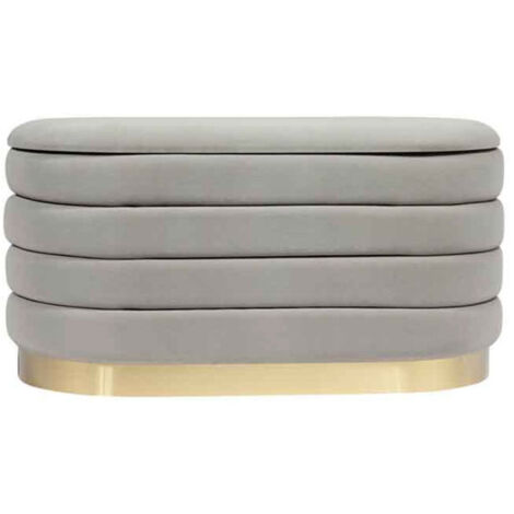 Banc & Coffre de Rangement "Aiden" 80cm Gris