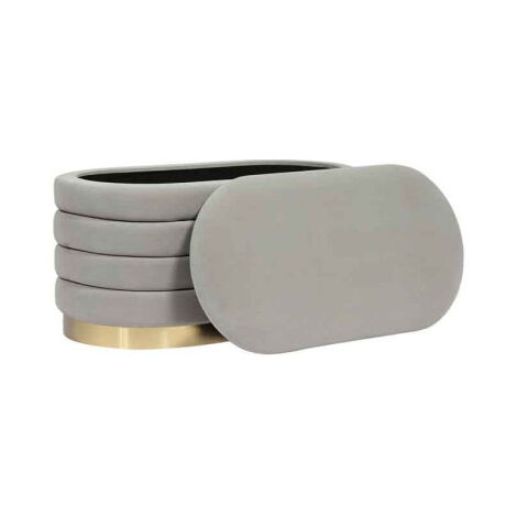 Banc & Coffre de Rangement "Aiden" 80cm Gris