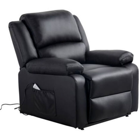 Fauteuil de Relaxation Électrique "Gérald" 98cm Noir (1/5)