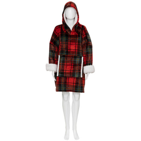 Plaid Sweat Manche "Flan" 85x118cm Tartan (1/4)