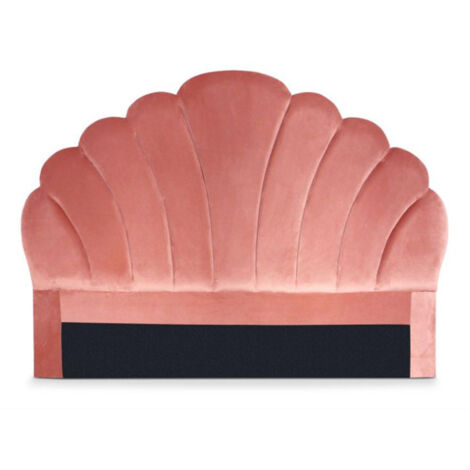 Tête de Lit en Velours "Shelly" 140cm Rose (1/5)