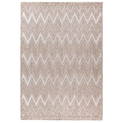Tapis Tissé Ethnique à Poils Courts "Sarai" Beige 160 x 230 cm (1/5)