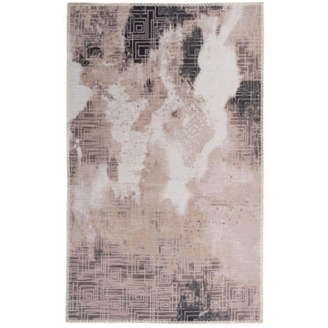 Tapis Tissé Imprimé Vintage "Prayer II" Crème 80 x 150 cm (1/4)
