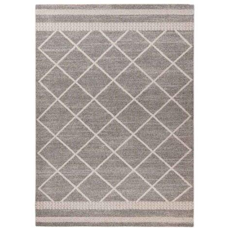 Tapis Tissé Graphique "Rhombus II" Beige & Marron 120 x 170 cm (1/5)