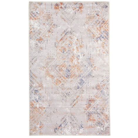 Tapis Tissé Imprimé Vintage "Prayer" Crème 120 x 180 cm (1/4)
