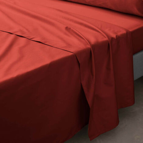 Drap Plat "Percaline" 180x290cm Tomette (1/5)