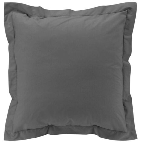 Taie d'Oreiller "Percaline" 63x63cm Gris Acier (1/5)