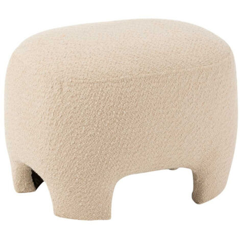Pouf Design Tricoté "Erwin" 55cm Blanc (1/5)
