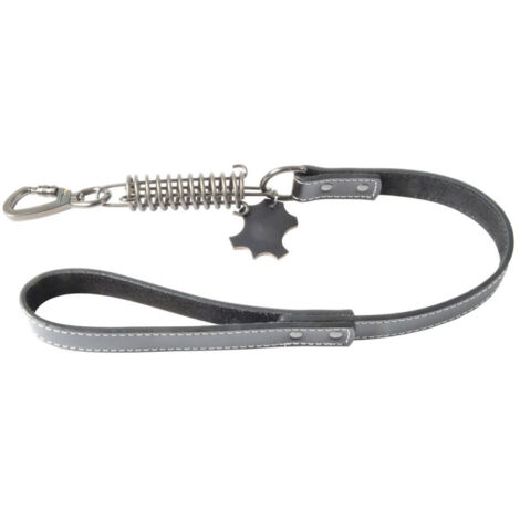 Laisse Pour Chien Anti À-Coups "Cuir" 50cm Noir (1/3)