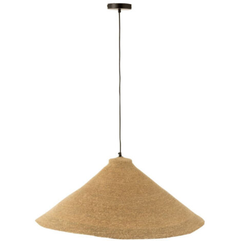 Lampe Suspension en Jonc "Cône" 82cm Naturel (1/4)