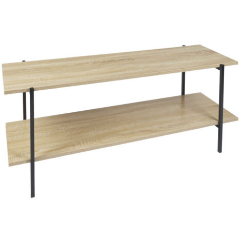 Meuble TV Design "Loka" 115cm Naturel (1/4)