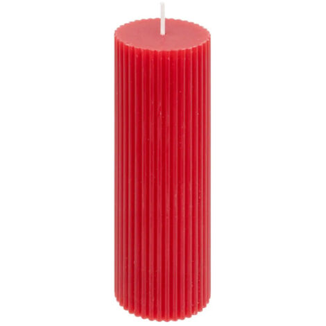 Bougie Déco "Demi" 14cm Rouge (1/2)