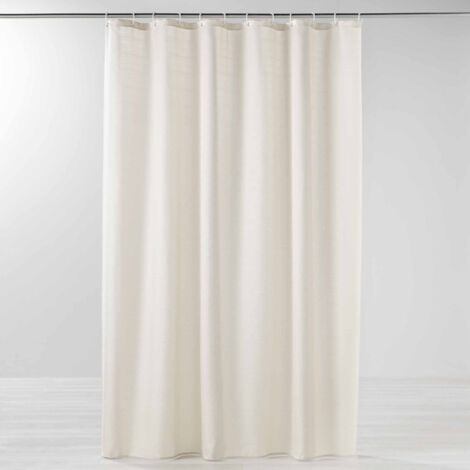 Rideau de Douche Uni "Yaline" 180x200cm Naturel (1/5)