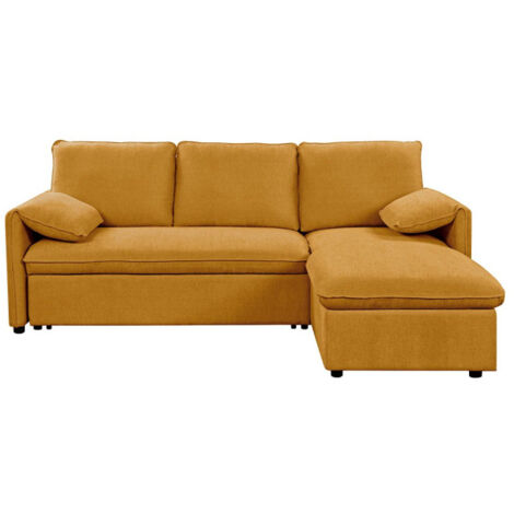 Canapé d'Angle Réversible Convertible "Reggie" 233cm Jaune (1/5)