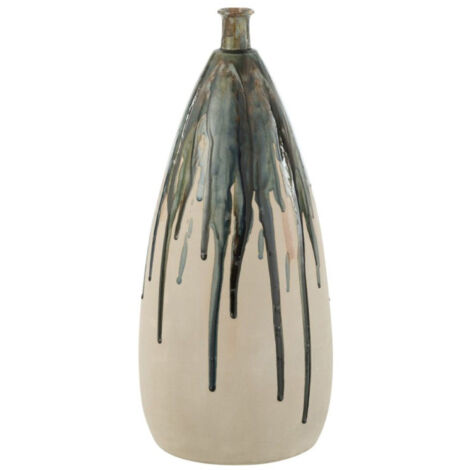 Vase Déco en Céramique "Peinture" 51cm Vert (1/3)