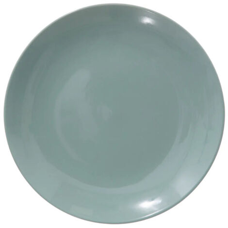 Lot de 6 assiettes plates 26cm en grès – Couleur vert menthe – Compatible lave-vaisselle et micro-ondes – Forme ronde – Secret De Gourmet