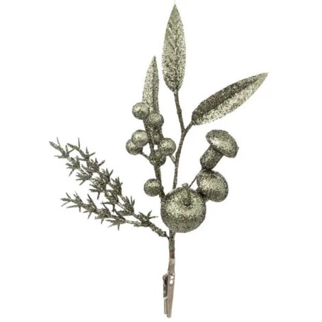 Paris Prix - Sujet De Noël bouquet De Pommes 24cm Vert (1/2)