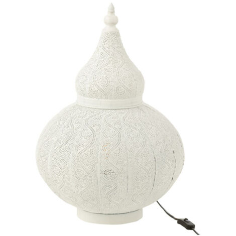 Lampe à Poser en Métal "Aladin" 59cm Blanc (1/5)
