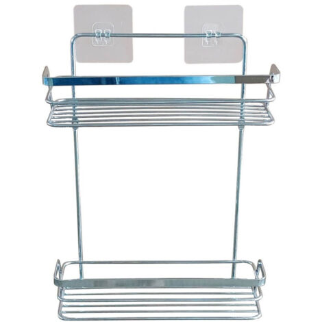 Serviteur de Douche 2 Niveaux "Filaire Premium" 35cm Chrome