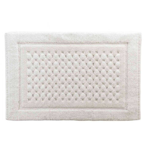 Tapis de Bain Jacquard "Damaris" 50x80cm Blanc (1/5)