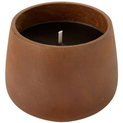 Bougie Extérieure Ciment "Brittney" 16cm Marron (1/5)