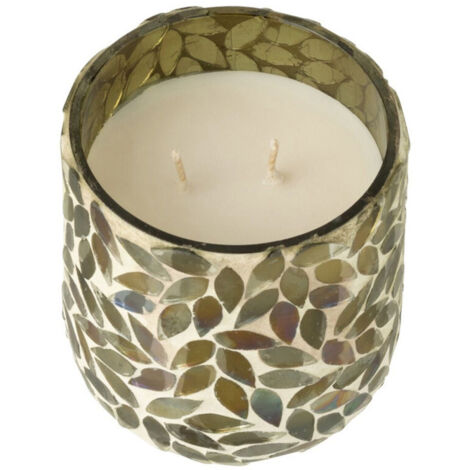 Bougie Parfumée Mosaïque "Cyra" 10cm Tea & Herbscire (1/5)