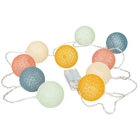 Guirlande Lumineuse 10 Boules Oya 175cm Multicolore
