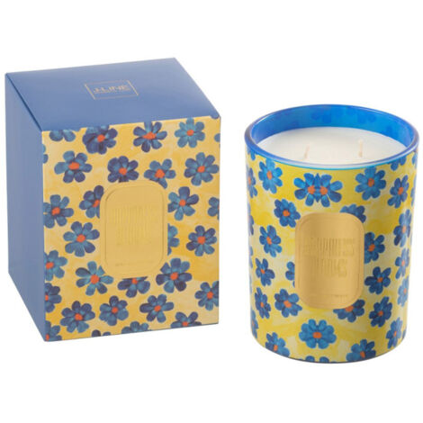 Bougie Parfumée "Happiness Blooms" 13cm White Musk Violet (1/2)