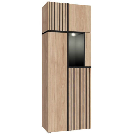 Bibliothèque Design LED "Cross" 195cm Naturel (1/4)