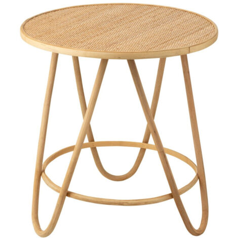Table Basse en Rotin "Balia" 60cm Naturel (1/5)