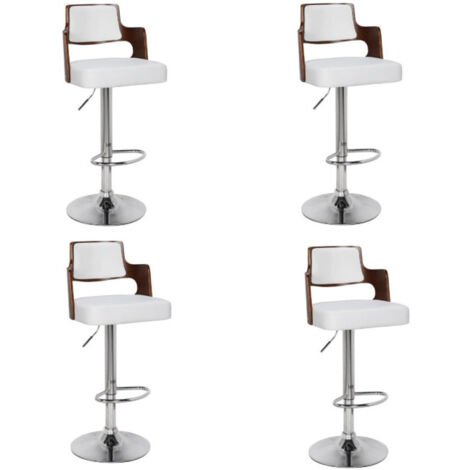 MEUBLES COSY Lot de 2 Chaises de Bar Hautes - Siège en Tissu en Daim