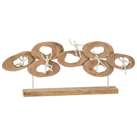Statuette Déco 5 Personnages "Cercle" 73cm Naturel (1/2)