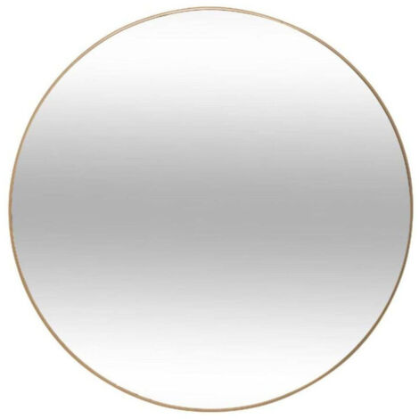 Atmosphera – Miroir mural rond 38cm couleur or – Verre et MDF – Design élégant pour décoration intérieure – Épaisseur 0,8cm