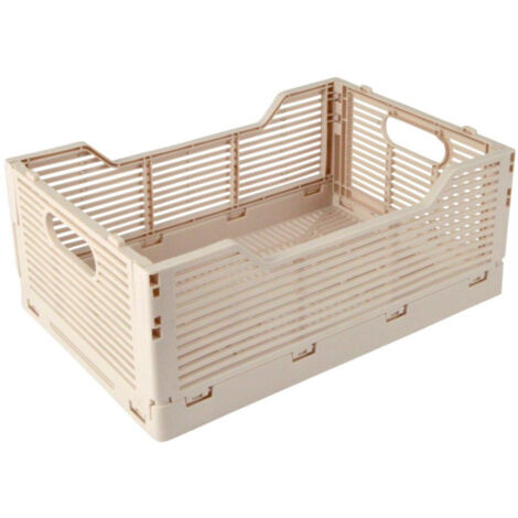 Paris Prix – Cagette pliable et empilable 30cm en polypropylène – Dimensions L. 30 x l. 20 x H. 11,5 cm – Avec poignées pour rangement pratique