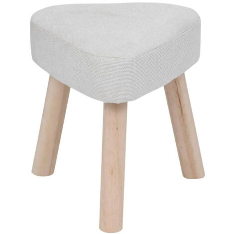 Tabouret Design "Thena" 36cm Ivoire (1/3)
