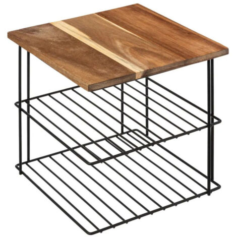 Étagère d'Angle de Cuisine "Mauro" 24cm Noir