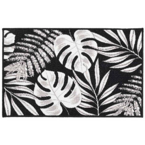 Tapis Imprimé "Amber" 50x80cm Noir (1/5)