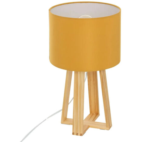 Lampe à poser en bois (H14 cm) Finn Grise - Luminaire